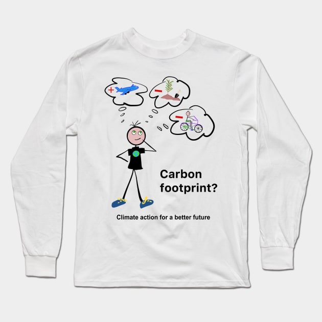 What’s your carbon footprint? Long Sleeve T-Shirt by Climate Action T
